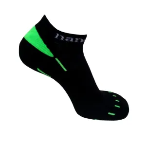 nanosilver Sportovní ponožky nízké kotníkové - L 43/46 - černo/zelené