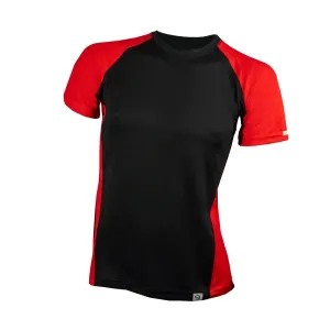 nanosilver Pánské sportovní triko s boční vsadkou nanosilver + Coolmax - M - černá/červená