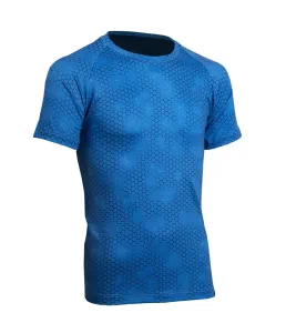 nanosilver Pánské triko Active krátký rukáv potisk Plastic - XXL - světle modrá s potiskem