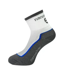 nanosilver Cyklo ponožky se stříbrem + Coolmax - L 43/46 - světlé s modrou