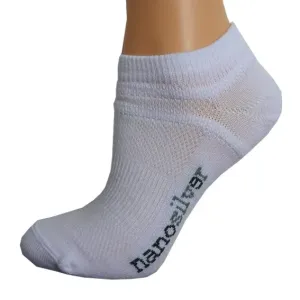nanosilver Kotníkové tenké ponožky nanosilver - M 39/42 - bílé