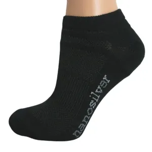 nanosilver Kotníkové tenké ponožky nanosilver - M 39/42 - černé