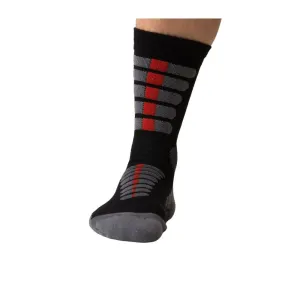 nanosilver Letní trekingové ponožky se stříbrem - M 39/42 - šedo/červené