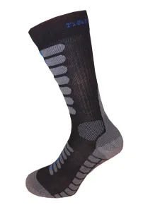 nanosilver SPECIÁLNÍ VYSOKÉ ponožky se stříbrem nanosilver - L 43/46 - černá/modrá