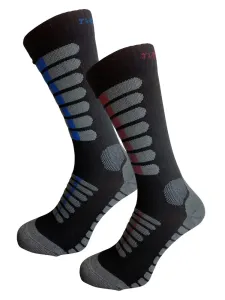 nanosilver SPECIÁLNÍ VYSOKÉ ponožky se stříbrem nanosilver - XL 47/49  - černá/modrá