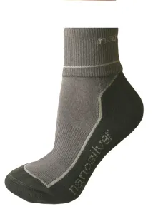 nanosilver Sportovní ohrnovací ponožky se stříbrem nanosilver - L 43/46 - šedé