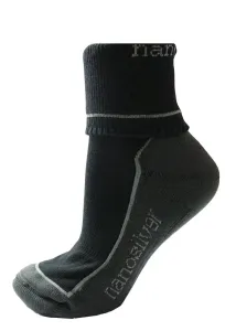 nanosilver Sportovní ohrnovací ponožky se stříbrem nanosilver - S 35/38 - černé