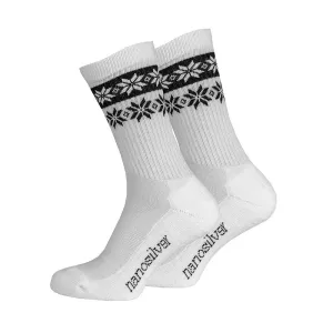 nanosilver Termo ponožky se stříbrem SNOW - L 43/46 - bílá/černá