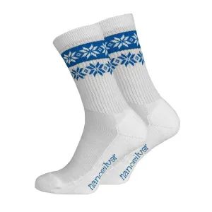 nanosilver Termo ponožky se stříbrem SNOW - L 43/46 - bílá/modrá