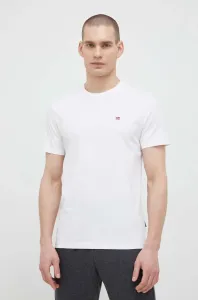 Bavlněné tričko Napapijri bílá barva