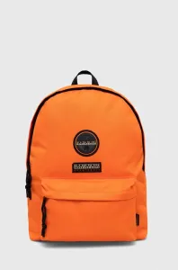 Batoh Napapijri oranžová barva, velký, s aplikací