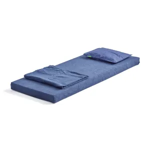 Set ENKEL: matrace ze studené pěny a lůžkoviny, modrá
