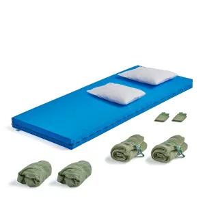 Set EXTRA: matrace z polyesterových vláken a lůžkoviny, zelená