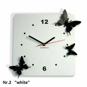3D nástěnné dekorační hodiny motýle #2133158