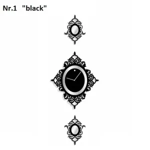 Černé nástěnné hodiny do ložnice #2129858