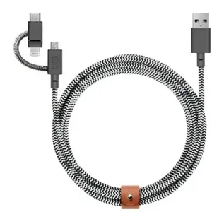 Kabel Native Union Belt Universal Cable (USB-C – Lighting/USB-C) 1.8m, zebra (BELT-CCL-ZEB-NP)