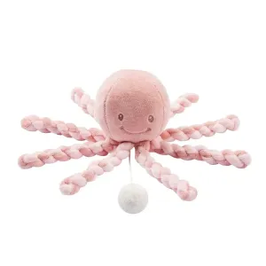 NATTOU - První hrající hračka pro miminka chobotnička PIU PIU Lapidou old pink / light pink 0m +