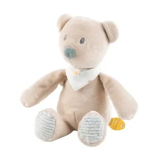 NATTOU - Medvídek plyšový mini Jules s chrastítkem 20 cm Romeo, Jules & Sally