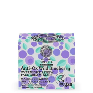 Natura Siberica Anti-OX Wild Blueberry Noční obnovující pleťová krémová maska 50 ml #1159514