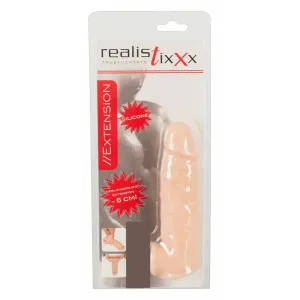 Realistixxx - pouzdro na penis s kroužkem na varlata - 16 cm (přírodní)