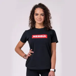 Dámské tričko Nebbia Basic 592  Black  S