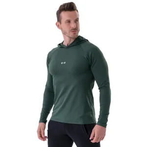 Tričko Nebbia s dlouhým rukávem a kapucí Tmavě zelená #2540591