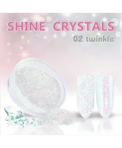Prášok na nechty Shine crystal effect 02
