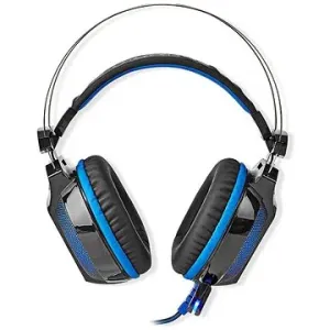 Nedis Herní headset GHST500BK s mikrofonem, zvuk 7.1, LED, USB, kabel 2,1 m, černo-modrý