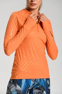 Nessi Sportswear Tréninková Mikina s Průstřihem na Sporttester LBKZ-1130 Shiny Orange Velikost: S