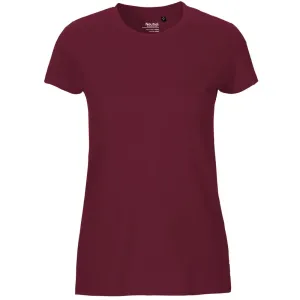 Neutral Dámské tričko Fit z organické Fairtrade bavlny - Bordeaux | L