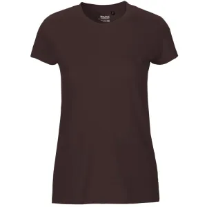 Neutral Dámské tričko Fit z organické Fairtrade bavlny - Hnědá | L