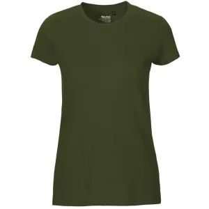 Neutral Dámské tričko Fit z organické Fairtrade bavlny - Military | L
