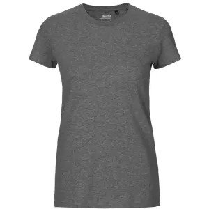 Neutral Dámské tričko Fit z organické Fairtrade bavlny - Tmavý melír | M