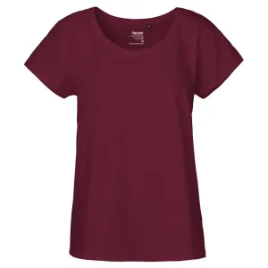 Neutral Dámské tričko Loose Fit z organické Fairtrade bavlny - Bordeaux | XS
