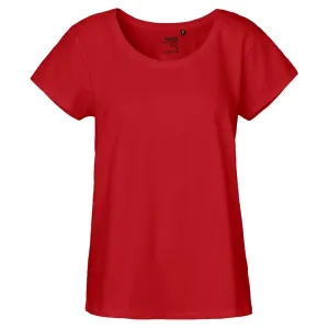 Neutral Dámské tričko Loose Fit z organické Fairtrade bavlny - Červená | XS
