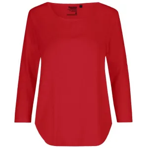 Neutral Dámské tričko s 3/4 rukávem z organické Fairtrade bavlny - Červená | L