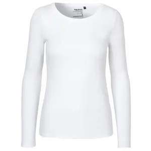 Neutral Dámské tričko s dlouhým rukávem z organické Fairtrade bavlny - Bílá | S