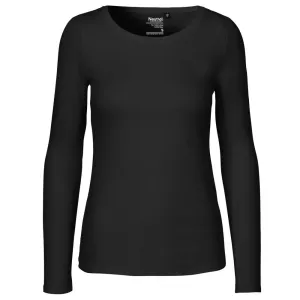 Neutral Dámské tričko s dlouhým rukávem z organické Fairtrade bavlny - Černá | L