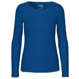 Neutral Dámské tričko s dlouhým rukávem z organické Fairtrade bavlny - Královská modrá | L
