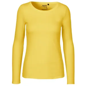 Neutral Dámské tričko s dlouhým rukávem z organické Fairtrade bavlny - Žlutá | XL