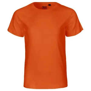 Neutral Dětské tričko s krátkým rukávem z organické Fairtrade bavlny - Oranžová | 140/146