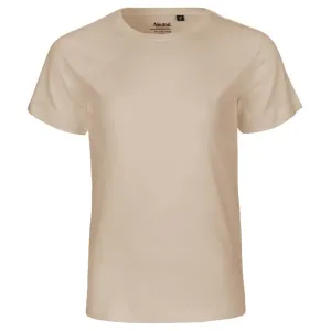 Neutral Dětské tričko s krátkým rukávem z organické Fairtrade bavlny - Písková | 152/158