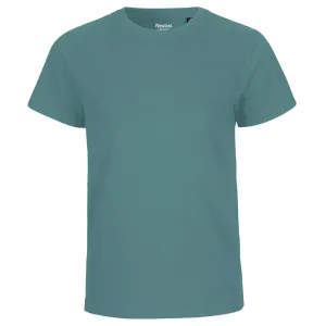 Neutral Dětské tričko s krátkým rukávem z organické Fairtrade bavlny - Teal | 152/158