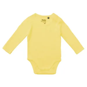 Neutral Dětské body s dlouhým rukávem z organické Fairtrade bavlny - Dusty yellow | 62 #3799513