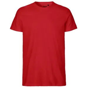 Neutral Pánské tričko Fit z organické Fairtrade bavlny - Červená | XL