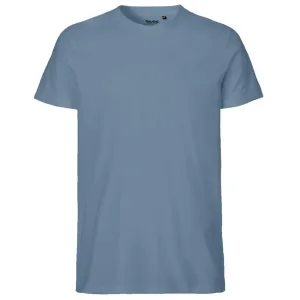 Neutral Pánské tričko Fit z organické Fairtrade bavlny - Dusty indigo | S