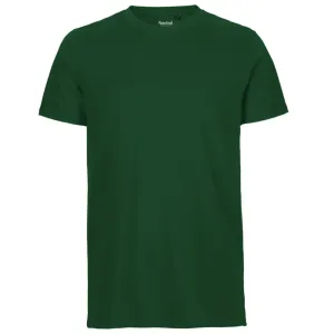 Neutral Pánské tričko Fit z organické Fairtrade bavlny - Lahvově zelená | S