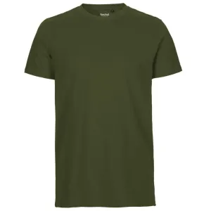 Neutral Pánské tričko Fit z organické Fairtrade bavlny - Military | XXL