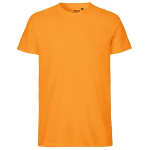 Neutral Pánské tričko Fit z organické Fairtrade bavlny - Světle oranžová | XXXL