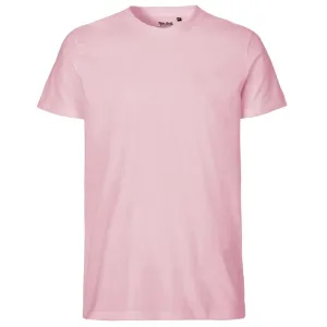 Neutral Pánské tričko Fit z organické Fairtrade bavlny - Světle růžová | M